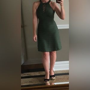 Criss cross halter dress